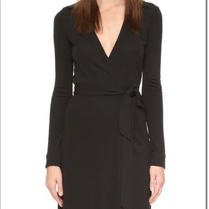 Black dvf Jeanne two wrap dress